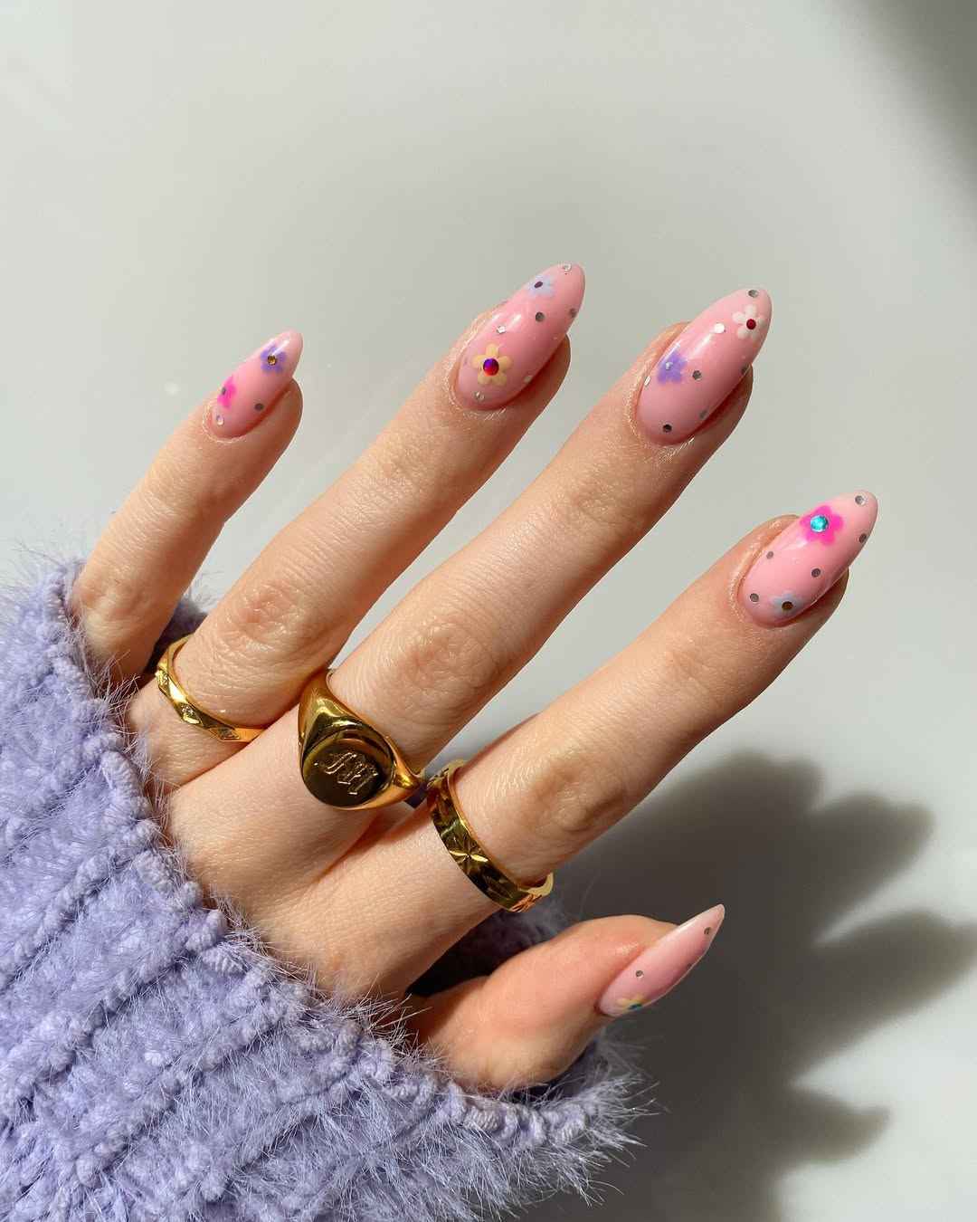 Mardi Gras Nail