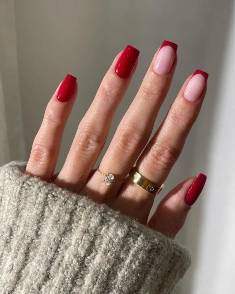 Dark-red-Thanksgiving-nails