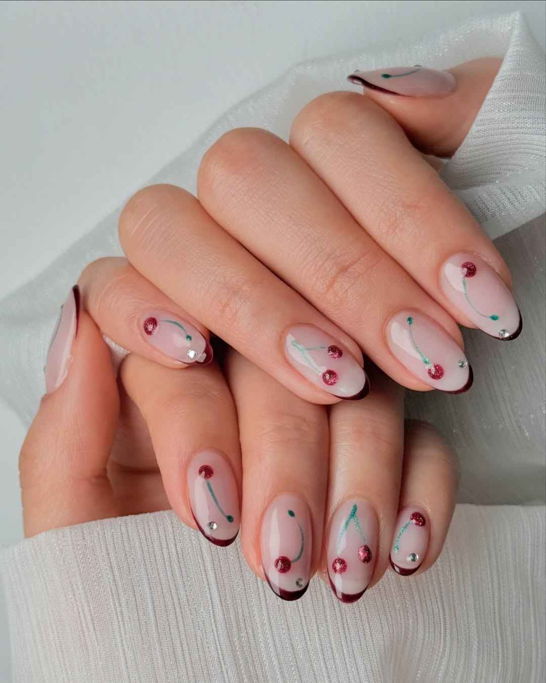 cherry nail inspo